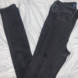 holister jean leggings black